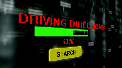 Search for driving directions progress bar