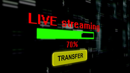 Search for live streaming progress bar
