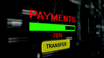 Transfer payments online progress bar