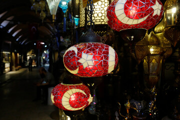 A traditional lantern shop is seen at the iconic Grand Bazaar, one of the oldest markets in the world, in the city of Istanbul, Turkey.