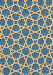 Wall background pattern in arabic style.