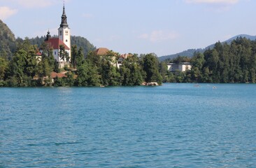 Beautiful day in the lake of Bled