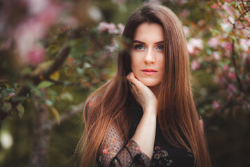 sexy young model in nature