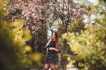sexy young model in nature