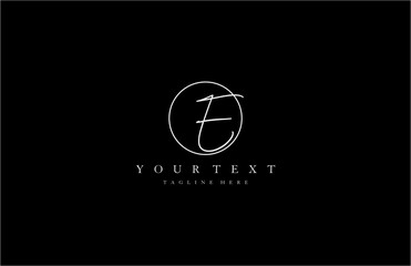 T initial elegant signature vector logo