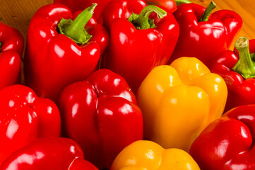 colorful mix of the freshest red and yellow paprika, bell pepper