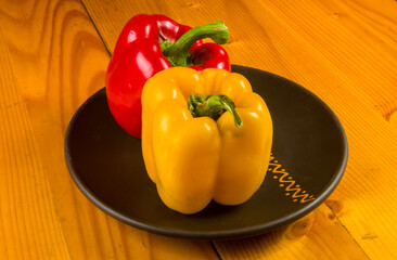 colorful mix of the freshest red and yellow paprika, bell pepper