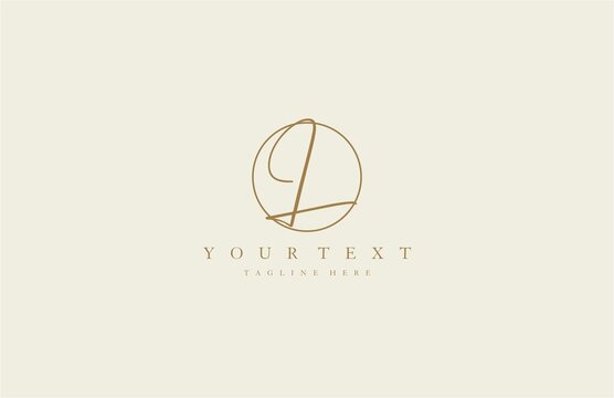 L Initial Elegant Signature Vector Logo