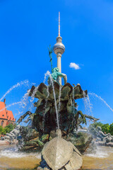 View on Neptun fountain in Berlin © Aquarius