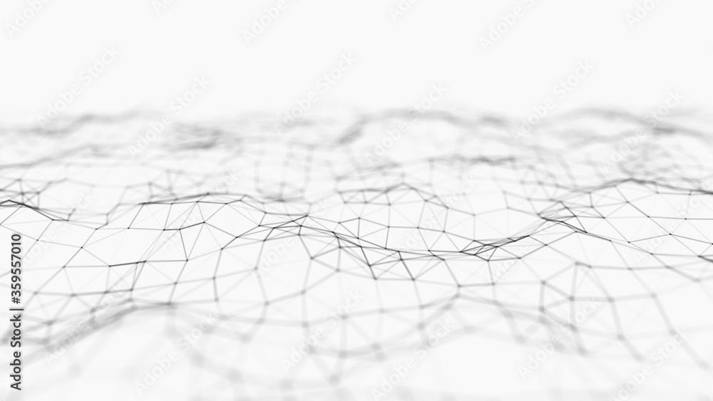 Poster abstract futuristic white background. digital dynamic wave. blockchain technology background. big da