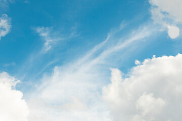 summer blue sky with white cloud