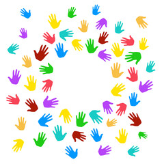 Farbige Hände Vielfalt Vektor-Illustration 01