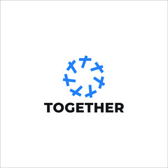 Fototapeta premium together logo design