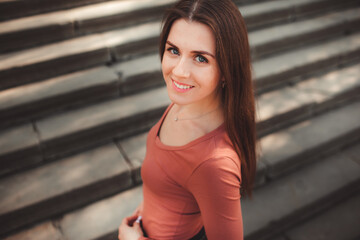 beautiful model on the city streets