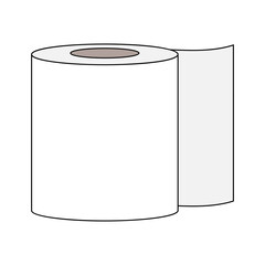 Toilet paper. Isolated on white background. Vector illustration.