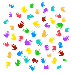 Farbige Hände Vielfalt Vektor-Illustration 02