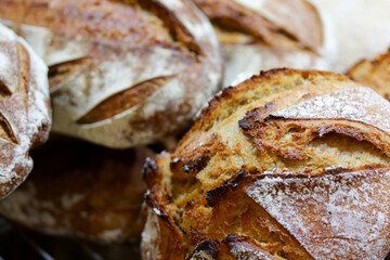 artisan sourdough rye bread with wheat flour