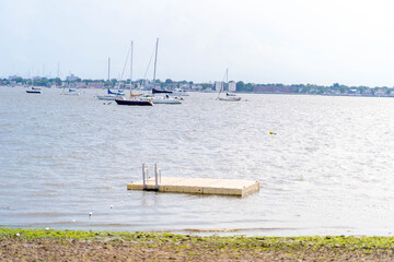 Boats Near a Beach In City Island New York.