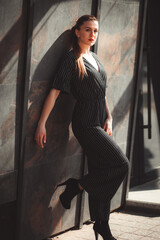 beautiful model on the city streets