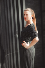 beautiful model on the city streets