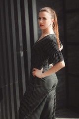 beautiful model on the city streets
