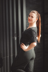 beautiful model on the city streets