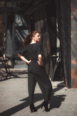 beautiful model on the city streets
