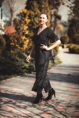 beautiful model on the city streets