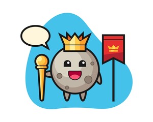 Moon cartoon as a king