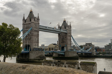 Fototapeta na wymiar Tower bridge of London seen from the Tower of London