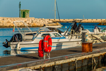 fishing boats in the port