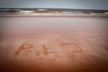 Words written in the sand