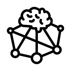 neuromarketing brain icon vector. neuromarketing brain sign. isolated contour symbol illustration