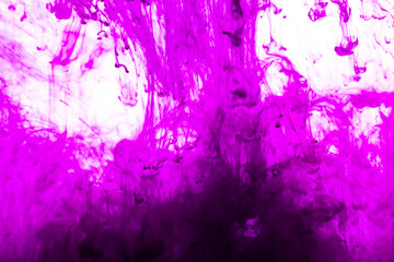 Purple ink in water