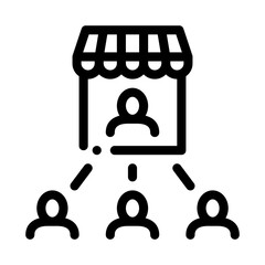 seller and buyers icon vector. seller and buyers sign. isolated contour symbol illustration