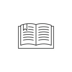 Book icon design vector template. Line style. EPS 10.
