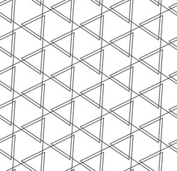 Continuous Minimal Graphic Rhombus Deco Texture. Repeat Retro Vector Polygon Decoration Pattern. Repetitive Line Poly Array 