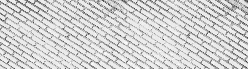 Abstract old white brick wall textured background