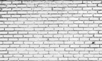 Abstract old white brick wall textured background