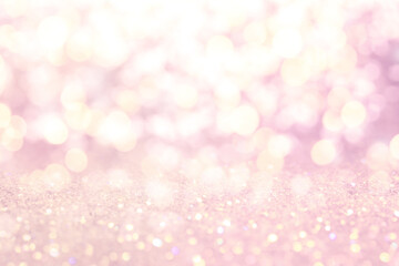 Blurred view of pink glitter as abstract background, bokeh effect