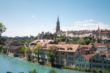Obraz premium Suiza Berna paisaje ciudad rio 