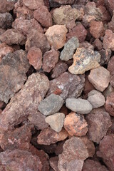 the background of the rocks of the former mine