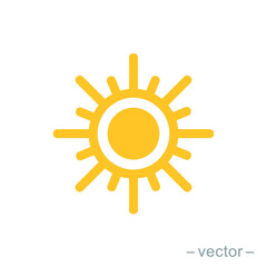 Sun icon vector for your web design, logo, UI. illustration