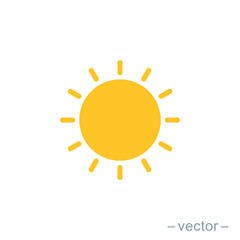 Sun icon vector for your web design, logo, UI. illustration