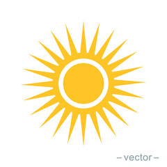 Sun icon vector for your web design, logo, UI. illustration