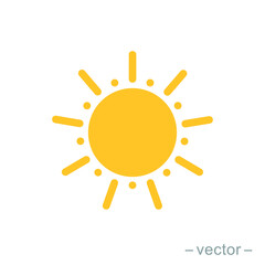 Sun icon vector for your web design, logo, UI. illustration