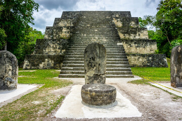 Tikal Temple, Temple of Jaguar, Temple of the Sun God in Guatemala.
