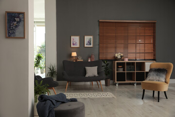 Living room interior with stylish furniture. Idea for design