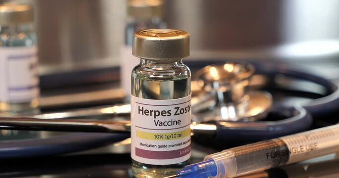 Vial of herpes zoster vaccine