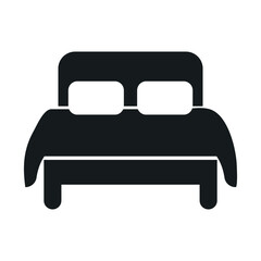 Double bed vector icon